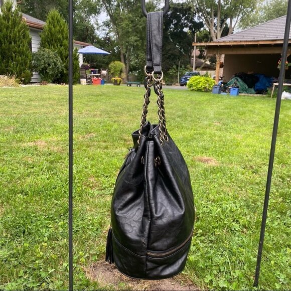 Mellow World Black Faux Leather Hobo Bag - Picture 7 of 15